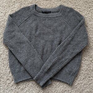 Brandy Melville Knit Crop Sweater Gray